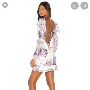 For love and lemons 🍋 white & purple floral dress